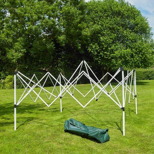 Kingfisher Pop Up Gazebo Party Event Tent 3 x 3m Green & White Steel Frame