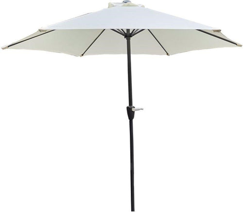 2m Aluminium Parasol NATURAL- Garden Parasol Sun Shade Canopy Patio Outdoor Umbrella