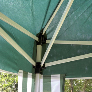 Kingfisher Pop Up Gazebo Party Event Tent 3 x 3m Green & White Steel Frame