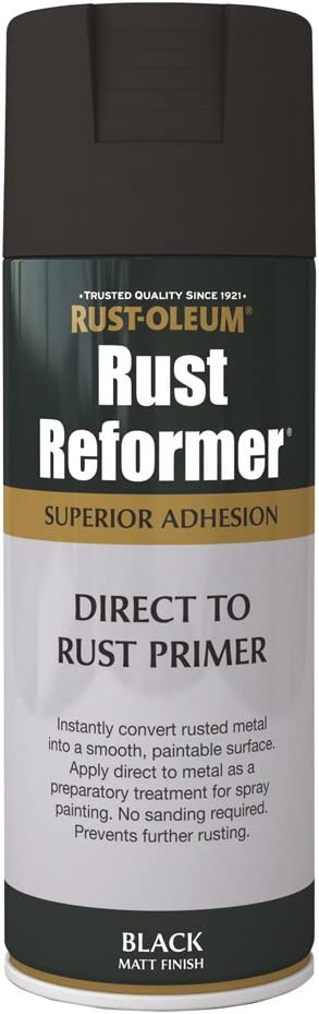 Rust-Oleum Direct To Rust Reformer Primer Aerosol Spray Paint Black Matt